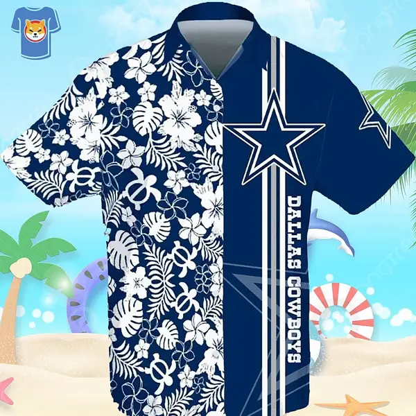 Cowboys Tropical Aloha Shirt - NFL Dallas Fan Gear