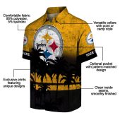 Customizable Unisex Pittsburgh Steelers Hawaiian Shirt Distressed Gold Black Tropical Palm Tree Button Down Fan Aloha Shirt 5 Pdi9w.jpg - sohemix