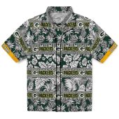 Customized Green Bay Packers Unisex Hawaiian Shirt Tropical Floral Pineapple Tribal Print Button Down 1 Otdo8.jpg - sohemix