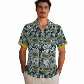 Customized Green Bay Packers Unisex Hawaiian Shirt Tropical Floral Pineapple Tribal Print Button Down 2 Nfhdy.jpg - sohemix