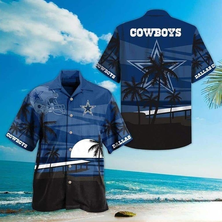 Dallas Cowboys Tropical Palm Aloha Shirt