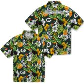 Green Bay Packers Tropical Toucan Pineapple Floral Green Hawaiian Button Down Shirt 3 O0qe0.jpg - sohemix