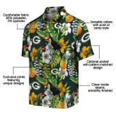Green Bay Packers Tropical Toucan Pineapple Floral Green Hawaiian Button Down Shirt 5 Vulg5.jpg - sohemix
