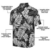 Green Bay Packers Unisex Black And White Tropical Monstera Leaf Hawaiian Button Down Shirt 5 V2kds.jpg - sohemix