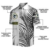 Green Bay Packers Unisex Hawaiian Button Down Shirt Black White Palm Leaf Tropical Vertical Stripe Print 5 T8sx0.jpg - sohemix
