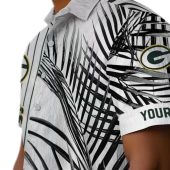Green Bay Packers Unisex Hawaiian Button Down Shirt Black White Palm Leaf Tropical Vertical Stripe Print 8 Iwazz.jpg - sohemix