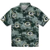 Green Bay Packers Unisex Hawaiian Shirt Short Sleeve Coastal Palms Tropical Print Button Down 1 Egzw8.jpg - sohemix