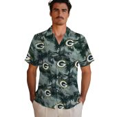 Green Bay Packers Unisex Hawaiian Shirt Short Sleeve Coastal Palms Tropical Print Button Down 2 Wkl9f.jpg - sohemix