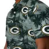Green Bay Packers Unisex Hawaiian Shirt Short Sleeve Coastal Palms Tropical Print Button Down 8 X1nab.jpg - sohemix