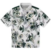 Green Bay Packers Unisex Hawaiian Shirt With Tropical Botanical Print Green White Casual Button Down 1 Tooir.jpg - sohemix