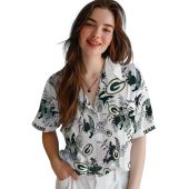 Green Bay Packers Unisex Hawaiian Shirt With Tropical Botanical Print Green White Casual Button Down 4 Tkuqi.jpg - sohemix