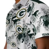 Green Bay Packers Unisex Hawaiian Shirt With Tropical Botanical Print Green White Casual Button Down 8 Tuqap.jpg - sohemix