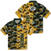 Personalized Green Bay Packers Hawaiian Shirt With Palm Tree Silhouettes Unisex Tropical Button Down 3 D3da8.jpg - sohemix