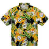 Pittsburgh Steelers Tropical Hawaiian Shirt With Toucan Pineapple Print Unisex Gold Yellow Button Down 1 Rrpzq.jpg - sohemix