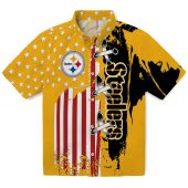 Pittsburgh Steelers Unisex Gold Hawaiian Shirt With Stitched Logo Text And Flag Design 1 5tj2a.jpg - sohemix