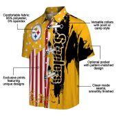 Pittsburgh Steelers Unisex Gold Hawaiian Shirt With Stitched Logo Text And Flag Design 5 Wuayw.jpg - sohemix