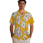 Pittsburgh Steelers Unisex Hawaiian Shirt Gold Yellow Hibiscus Floral Button Down 2 Uam3h.jpg - sohemix