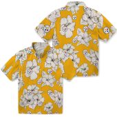 Pittsburgh Steelers Unisex Hawaiian Shirt Gold Yellow Hibiscus Floral Button Down 3 Lauxo.jpg - sohemix