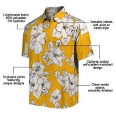 Pittsburgh Steelers Unisex Hawaiian Shirt Gold Yellow Hibiscus Floral Button Down 5 5iqae.jpg - sohemix