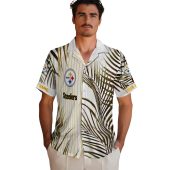 Pittsburgh Steelers Unisex Short Sleeve Button Down Hawaiian Shirt Tropical Palm Leaf Vertical Stripe Split Design With Team Logo 2 5f5j7.jpg - sohemix