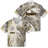 Pittsburgh Steelers Unisex Short Sleeve Button Down Hawaiian Shirt Tropical Palm Leaf Vertical Stripe Split Design With Team Logo 3 Y9xr0.jpg - sohemix