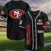 San Francisco 49ers Black Customizable Nfl Baseball Jersey Unisex Fan Button Down Shirt 2 Aj5qk.jpg - sohemix