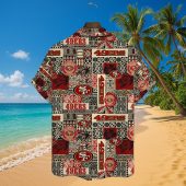 San Francisco 49ers Unisex Hawaiian Shirt Tribal Polynesian Print Button Down 3 We686.jpg - sohemix