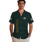 Unisex Green Bay Packers Dark Green Button Down Shirt With Team Logo And Vertical Text 2 Tapuo.jpg - sohemix