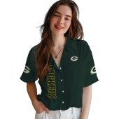 Unisex Green Bay Packers Dark Green Button Down Shirt With Team Logo And Vertical Text 4 K0r3w.jpg - sohemix