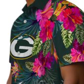 Unisex Green Bay Packers Green Hawaiian Shirt Tropical Floral Polynesian Tribal Print Button Down 8 X6mcn.jpg - sohemix