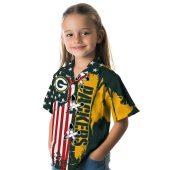 Unisex Green Bay Packers Hawaiian Shirt American Flag Lacing Graphic Dark Green Yellow Casual Button Down 6 7zey9.jpg - sohemix