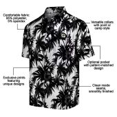 Unisex Green Bay Packers Hawaiian Shirt Black White Palm Tree Tropical Print Short Sleeve Button Down 5 M2x2w.jpg - sohemix