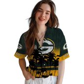 Unisex Green Bay Packers Hawaiian Shirt Custom Name Green Gold Sunset Palm Tree Tropical Button Down 4 3xdyo.jpg - sohemix