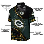 Unisex Green Bay Packers Hawaiian Shirt Green Black Gold Wavy Design With Team Logo Helmet Graphic Casual Button Down Short Sleeve 5 Cycku.jpg - sohemix
