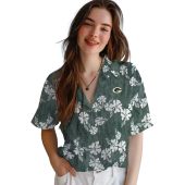 Unisex Green Bay Packers Hawaiian Shirt Green White Hibiscus Tropical Floral Print Button Down Casual 4 1ym6o.jpg - sohemix