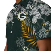 Unisex Green Bay Packers Hawaiian Shirt Tropical Floral Print With Hibiscus And Palm Leaves 8 Enxsn.jpg - sohemix