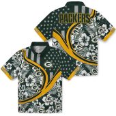 Unisex Green Bay Packers Hawaiian Shirt Tropical Floral Star Print Wave Short Sleeve Button Down 3 Falpl.jpg - sohemix