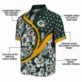 Unisex Green Bay Packers Hawaiian Shirt Tropical Floral Star Print Wave Short Sleeve Button Down 5 Dn905.jpg - sohemix