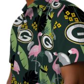 Unisex Green Bay Packers Hawaiian Shirt With Flamingo Tropical Leaf Floral Print Casual Button Down 8 7rapp.jpg - sohemix