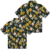Unisex Green Bay Packers Hawaiian Shirt With Palm Tree Tropical Flower Print 3 Ztrpr.jpg - sohemix