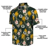 Unisex Green Bay Packers Hawaiian Shirt With Palm Tree Tropical Flower Print 5 4duh8.jpg - sohemix