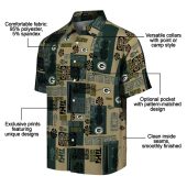 Unisex Green Bay Packers Hawaiian Shirt With Tribal Symbols Tiki Pineapple Pattern Short Sleeve Button Down 5 Lsajc.jpg - sohemix