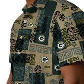 Unisex Green Bay Packers Hawaiian Shirt With Tribal Symbols Tiki Pineapple Pattern Short Sleeve Button Down 8 Kzi9x.jpg - sohemix