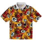 Unisex Green Bay Packers Hawaiian Shirt With Tropical Floral Toucan And Flamingo Pattern Yellow Green Red Casual Button Down 1 8ft85.jpg - sohemix