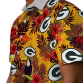 Unisex Green Bay Packers Hawaiian Shirt With Tropical Floral Toucan And Flamingo Pattern Yellow Green Red Casual Button Down 8 Hcpun.jpg - sohemix