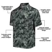 Unisex Green Bay Packers Hawaiian Shirt With Tropical Leaf Pattern Short Sleeve Button Down For Game Day Summer 5 Qh0mb.jpg - sohemix