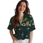 Unisex Green Bay Packers Hawaiian Shirt With Tropical Palm Tree And Surfboard Print Casual Button Down 4 M7z4b.jpg - sohemix