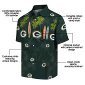 Unisex Green Bay Packers Hawaiian Shirt With Tropical Palm Tree And Surfboard Print Casual Button Down 5 Ziijs.jpg - sohemix