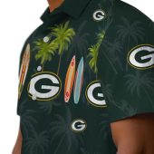 Unisex Green Bay Packers Hawaiian Shirt With Tropical Palm Tree And Surfboard Print Casual Button Down 8 Iyq43.jpg - sohemix