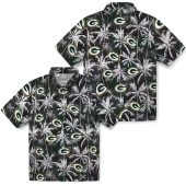 Unisex Green Bay Packers Hawaiian Shirt With Tropical Palm Tree And Team Logo Print Casual Button Down 3 Tm108.jpg - sohemix